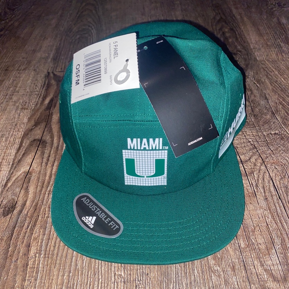 University Of Miami Hurricanes Adidas 5 Panel Hat
